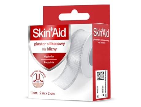 Silicone Scar Sheet Roll, 2m X 2cm, 1 Piece Skin Aid Therapy Paso Trading