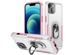 Suporte Casa Para Iphone 15 Plus Pele Sintética Branco