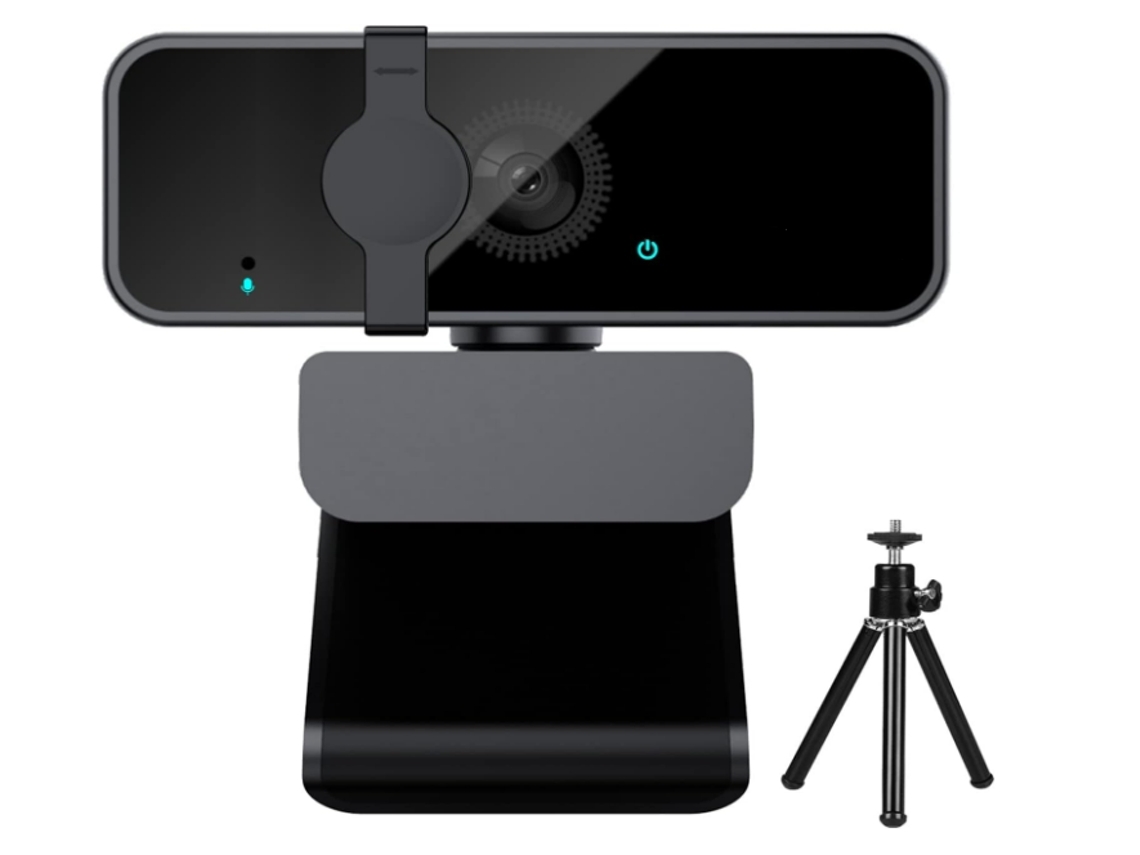 Webcam Para Pc , Full Hd 1080p Com Microfone, Ângulo Amplo De 105° Para Streaming E Gravação De Vídeo (preta)