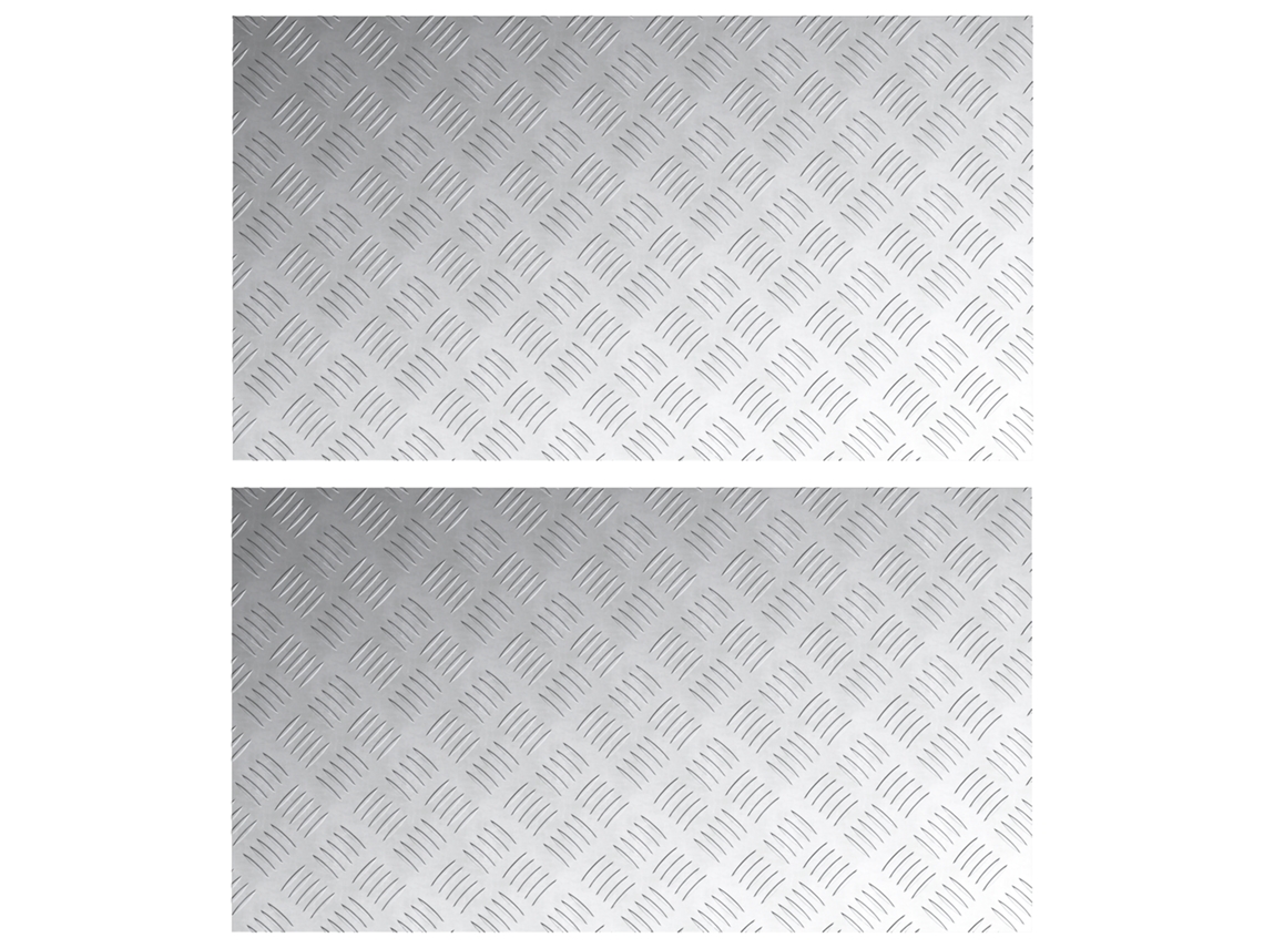 Conjunto 2 Degraus De Escada Vidaxl Prateado Alumínio (90 X 50 Cm)