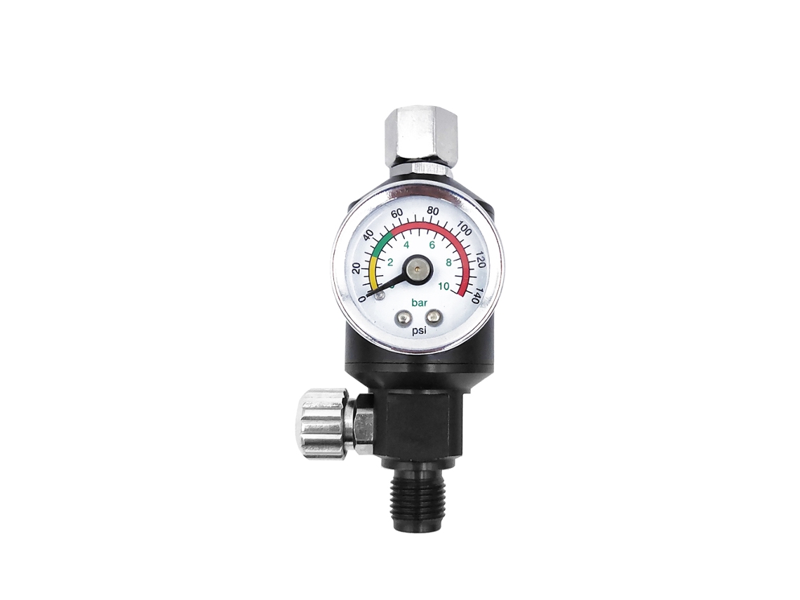 Regulador De Presión Con Filtro De Aire Y Manómetro 0-140psi Para Máquinas De Pintura Neumáticas Herramienta De Control De Flujo