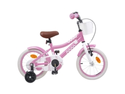 Vidaxl Bicicleta Infantil 12 Polegadas Para 2-4 Anos Rosa Claro