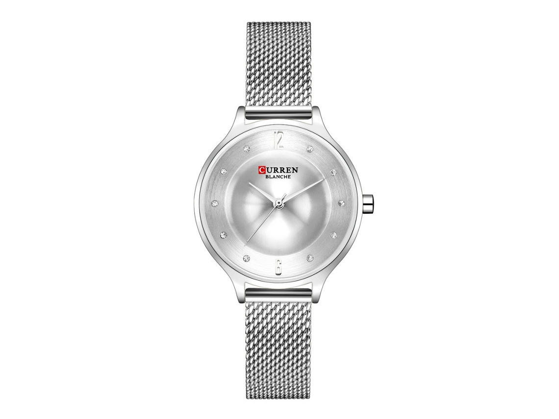 Relógio MDUG Feminino casual de quartzo com pulseira de malha milanesa