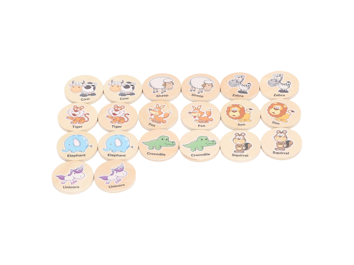 Primerox jogo de Memória em Madeira para Crianças Brinquedo Educativo de Correspondência de Memória 20pcs