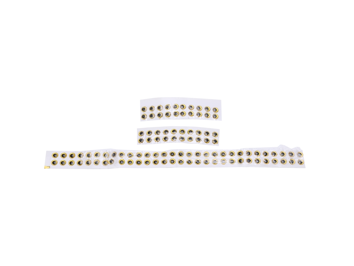 Olhos de pesca 3D ovais 6mm Dourado 100un