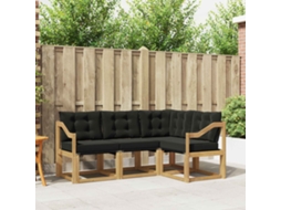 Vidaxl Conjunto De Sofás Para Exterior 4 Unid. Branco E Preto