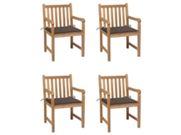 Garden Chair, Garden Chairs Vidaxl Cinzento-acastanhado Madeira (n/a)