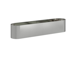 Conjunto 1 Vaso De Jardim Vidaxl Prateado Metal (200 X 40 X 40 Cm)