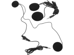 2 Fones De Ouvido Intra-auriculares Pretos Com Conector De 3,5 Mm E Microfone Integrado