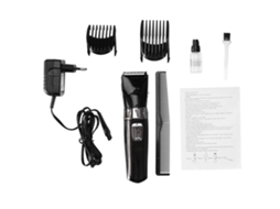 Máquina de cortar cabelo elétrica recarregável Surker 2026, preta.