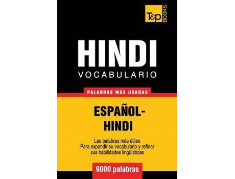 Livro Vocabulario Espanol-Hindi - 9000 palabras mas usadas de Andrey Taranov (Espanhol)