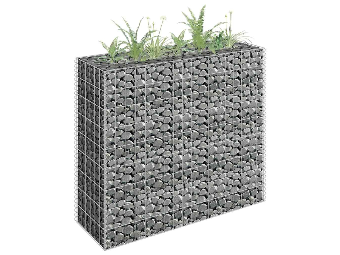 Vidaxl Canteiro Elevado/cesto Gabião 90x30x90 Cm Aço Galvanizado