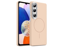 Capa Para Samsung Galaxy A14 5g Fina Circular Magsafe À Prova De Choque Dourada Em Policarbonato Ouro Deserto