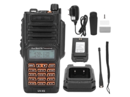 Rádio Walkie Talkie De 10w Com Dual Band Uhf/vhf, Longo Alcance, Ip67 À Prova Dágua, Para Baofeng Uvxs, 100 240v, Plugue Ue Brilvibera