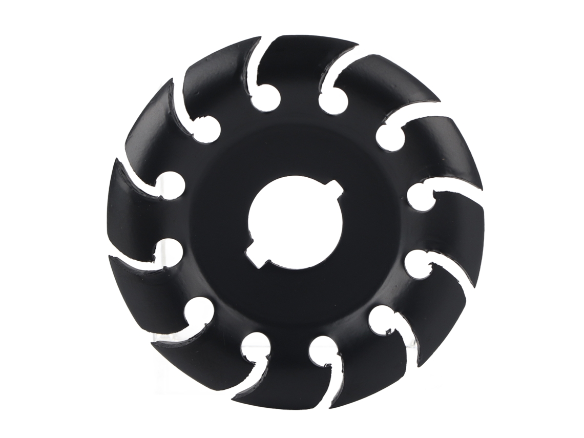 Disco de corte para esmerilhadeira angular para madeira, aço manganês temperado, 65x16mm, 12 dentes, para entalhe.