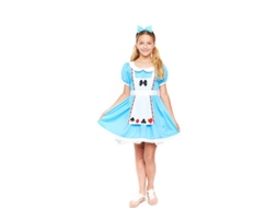 Fato de Menina PARTILANDIA Alice com Vestido Azul (Tam.: 5-6 anos)