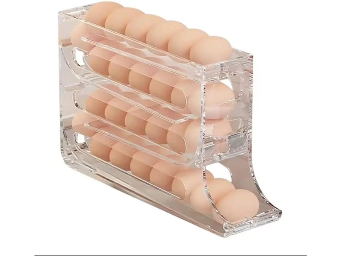 Armazenamento Refrigerado Para 30 Ovos, Automático De Com Rodinhas Para Geladeira fyn10