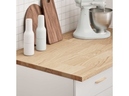 Vidaxl Bancada De Cozinha Retangular 100x63,5x2,7 Cm Carvalho Maciça