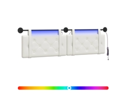 Conjunto 1 Cabeceira Vidaxl Branco Couro Sintético (170 X 55 X 5 Cm)