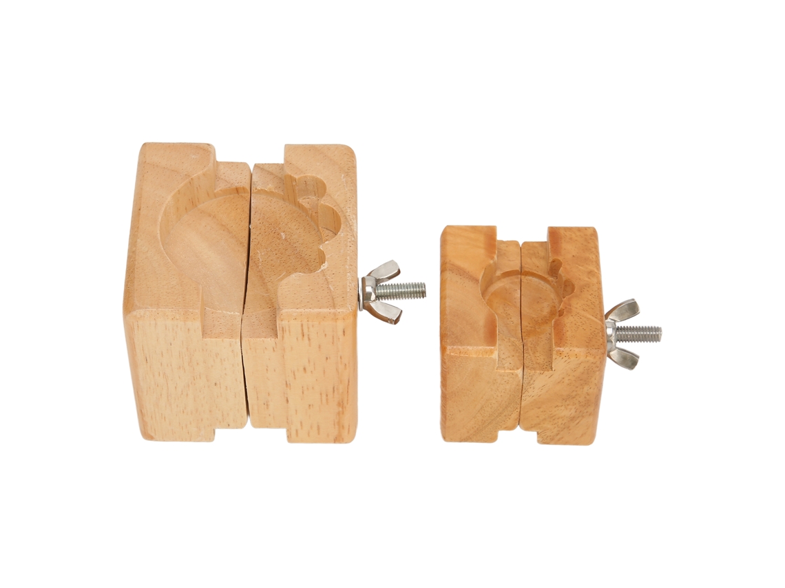 2pcs Base Suporte Movimento Relógio Madeira Ferramenta Reparo Aberto Carcaça Fundo