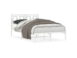 Bed Frame, Bed Frames Vidaxl Branco Aço (120 X 200 Cm)