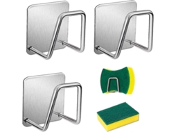 3 Colheres De Suporte Para Esponja - Acessório Cozinha Banheiro Prático