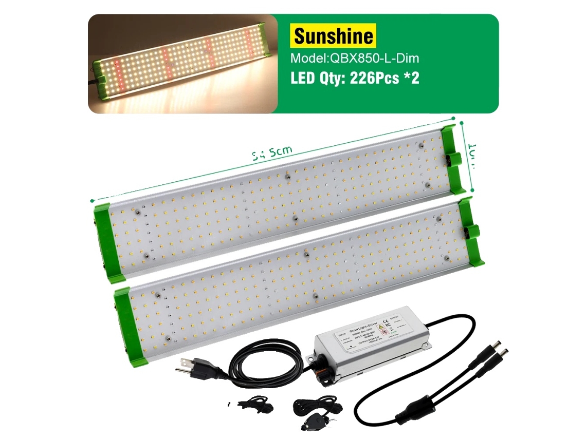 Lâmpada Led Para Plantas, Espectro Total De 85 W, Brilho Ajustável, Luz Semelhante À Do Sol, 2 Peças Slowmoose