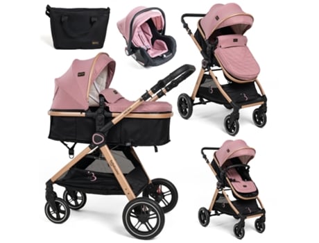 Carrinho de Bebé Trío 3 em 1 0-22 kg Nicea Pink BEBELISSIMO
