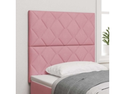 Vidaxl Cabeceira Led Rosa 90 Cm Veludo