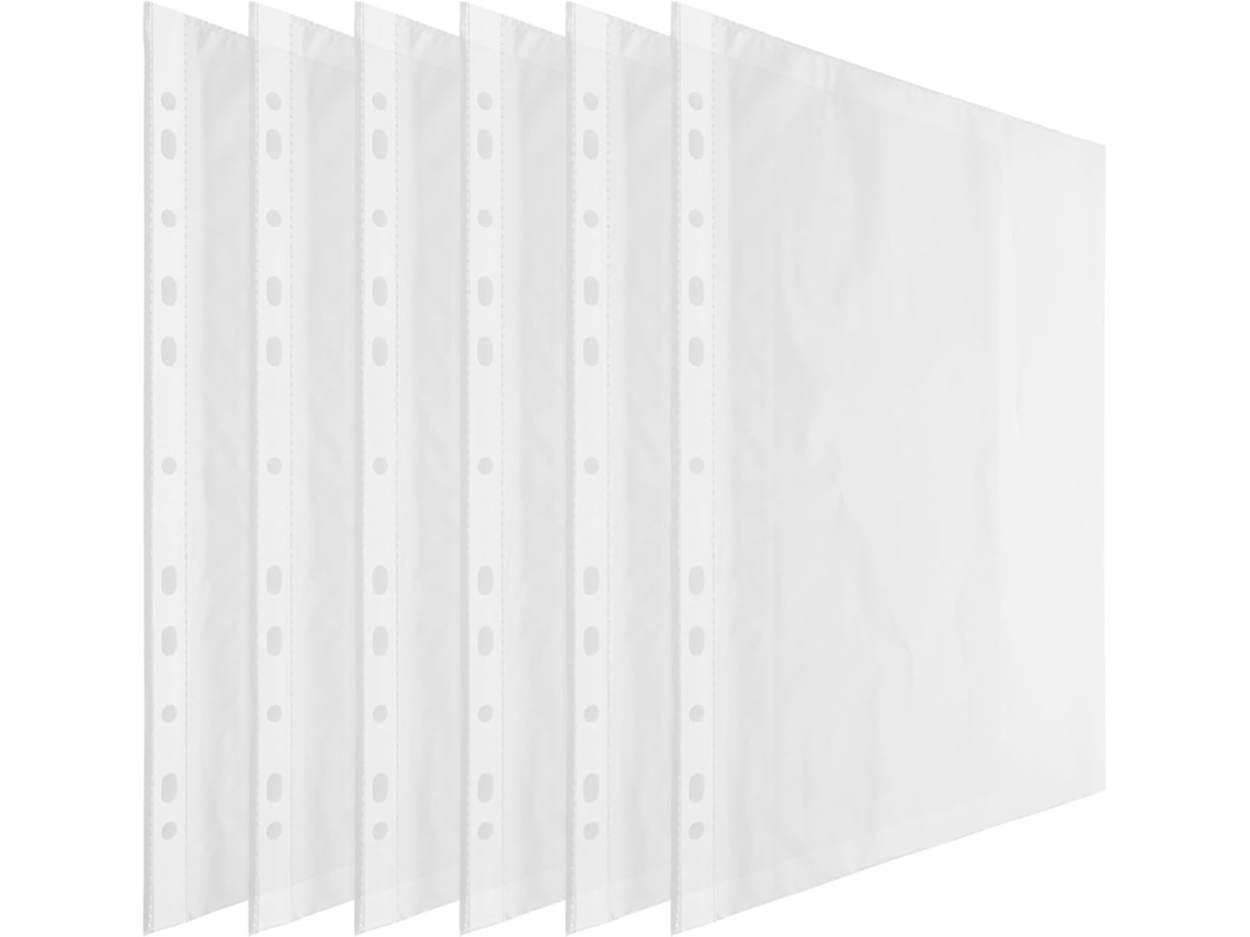 Ultechnovo 100 Peças Pochetes Transparentes Pp De Filmes Para Documentos Para Escola E Bureau Proteja