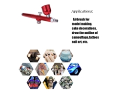 Mini aerógrafo portátil para pintura, arte, tatuagem, confeitaria e modelismo - Kit de aerógrafo