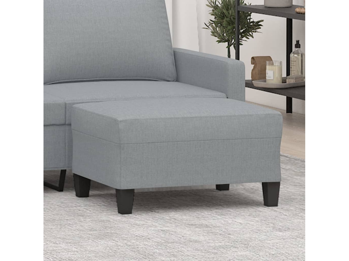 Vidaxl Apoio De Pés 70x55x41 Cm Tecido Cinzento-claro