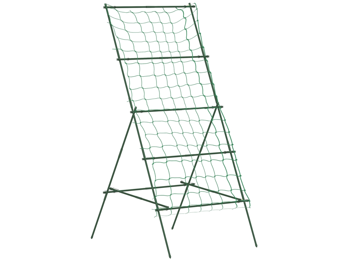 Treliça De Aço Para Encaixe, Resistente À Ferrugem, Suporte Em Forma De A Para Plantas Trepadeiras, 101x133x227 Cm, Verde