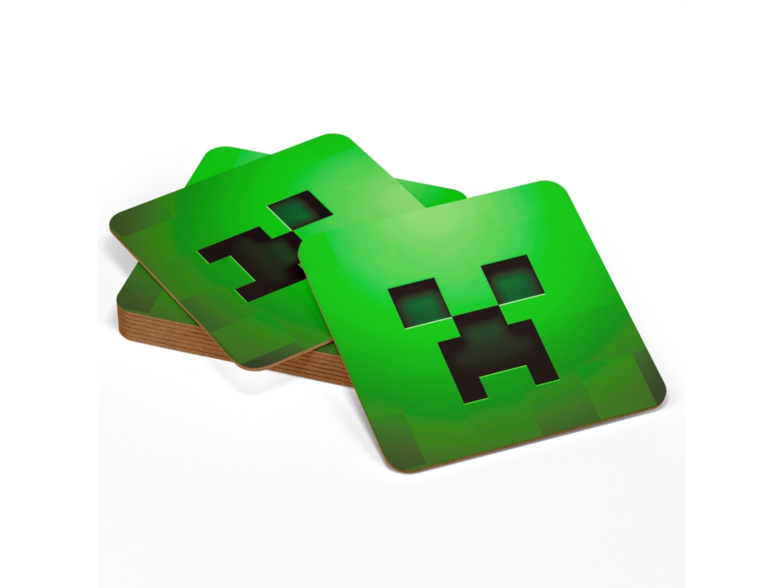 Conjunto de 4 Porta copos Minecraft, para Vidro AQUAFORGE