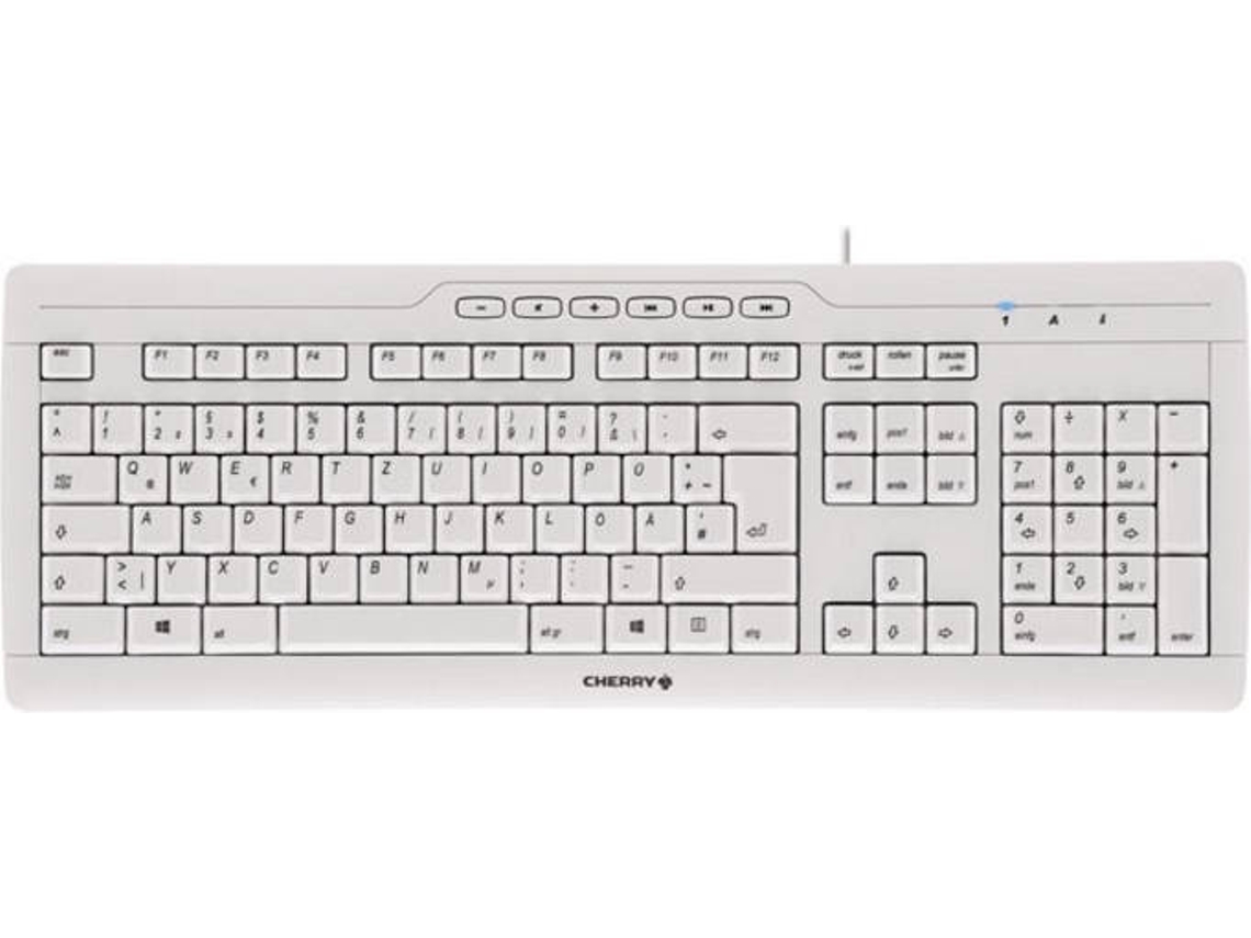 Teclado CHERRY Stream 3.0 (Com Cabo - Layout Suíço - Teclado Numérico)