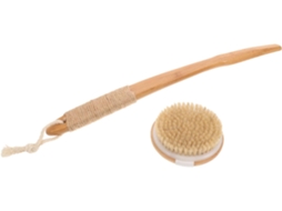 Escova De Banho Bestyash, Cabo Longo De Bambu, Cabeça Removível, Fácil De Segurar E Durável, Acessório Prático Para