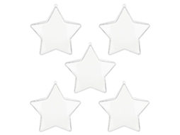 Laxiscreed Conjunto De 5 Bolas De Natal De Plástico Transparente, 10cm De Altura