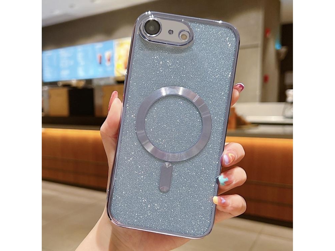 Capa De Tpu Para Iphone 17e - Glitter - Acabamento Eletroplástico - Magsafe