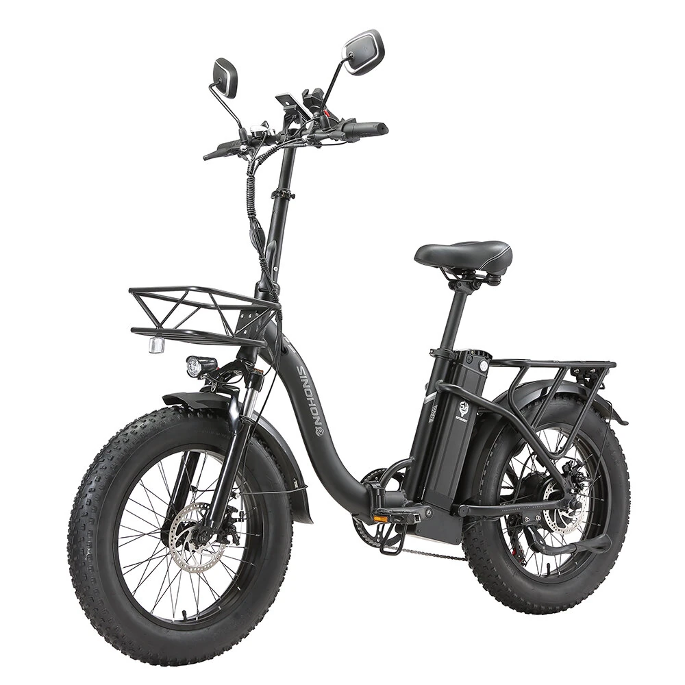 Bicicleta Elétrica Dobrável Sinohon B20 48v 18ah Motor de 750w 45 km/h 20 Polegadas de Alcance Máximo 80 100 Carga Máxima de 150kg