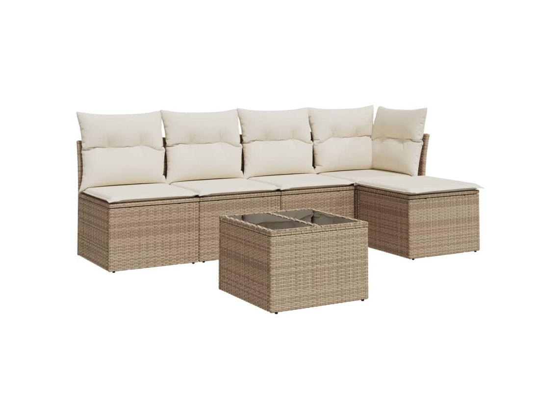 Garden Sofa Set, Garden Sofa Sets Vidaxl Bege Rattan / Vime (n/a)
