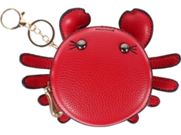 Porta-moedas Pequeno Em Couro Pu Vermelho, Porta-chaves Multifuncional, Armazenamento Para Moedas E Chaves.