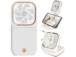 Ventilador Portátil Portátil, Carregador Externo, Banco De Potência, Mini Ventilador, 3000mah, Suporte Para Telefone Usb, Banco De Potência Olysi Shop