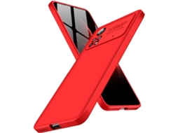 Capa Antichoque Graus para Xiaomi Poco X4 Pro 5G HONGWE. Vidro Temperado Vermelho