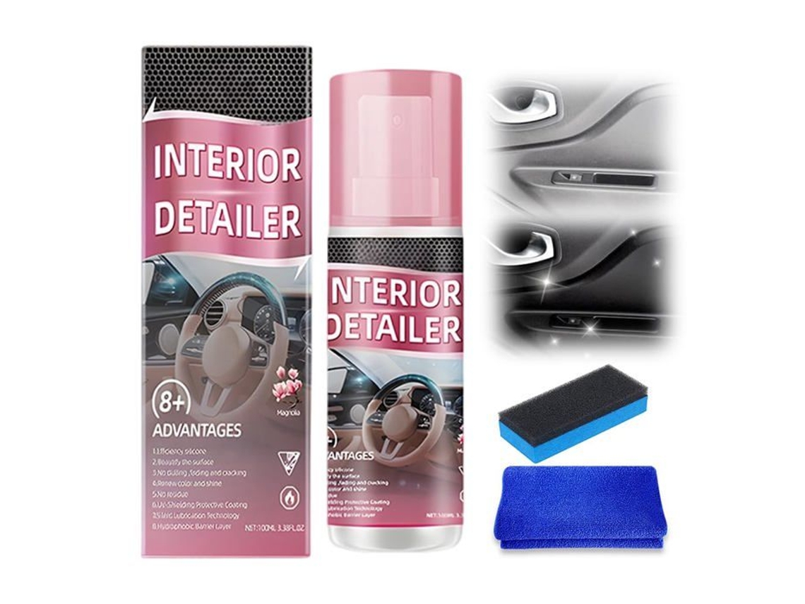 Kit De Limpeza Para Carro, Com Panos De Microfibra, Esponja, Spray