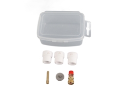 Kit de adaptadores de tocha de cerâmica de cobre vermelho para soldagem WP17 18 26, 6 peças