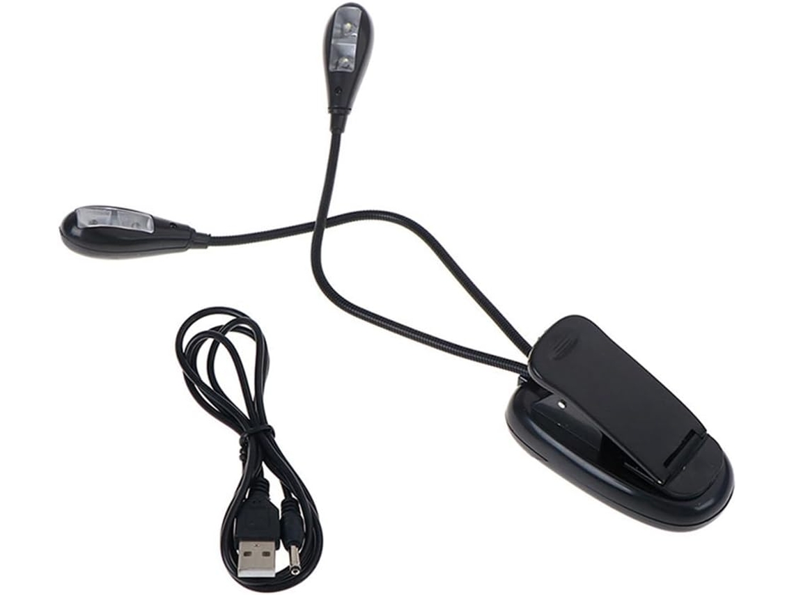 1 Luminária De Leitura Led Com Clip Para Mesas, Luz De Leitura Para Cama, 2 Níveis De Brilho, Perfeita Para