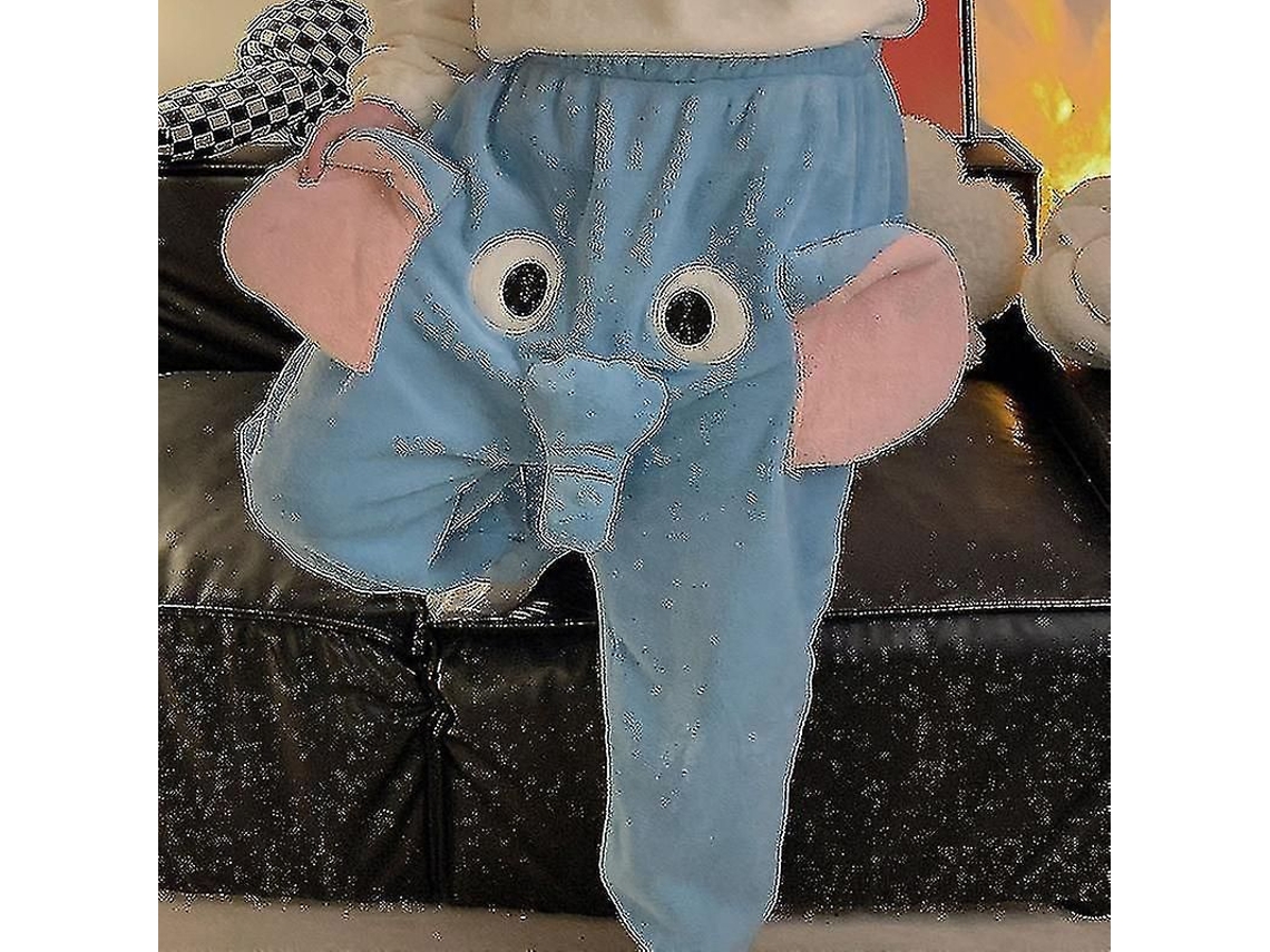 Calça de pijama de elefante com tromba, modelo 2026, com estampa de elefante, divertida, casual e moderna, tamanho padrão.