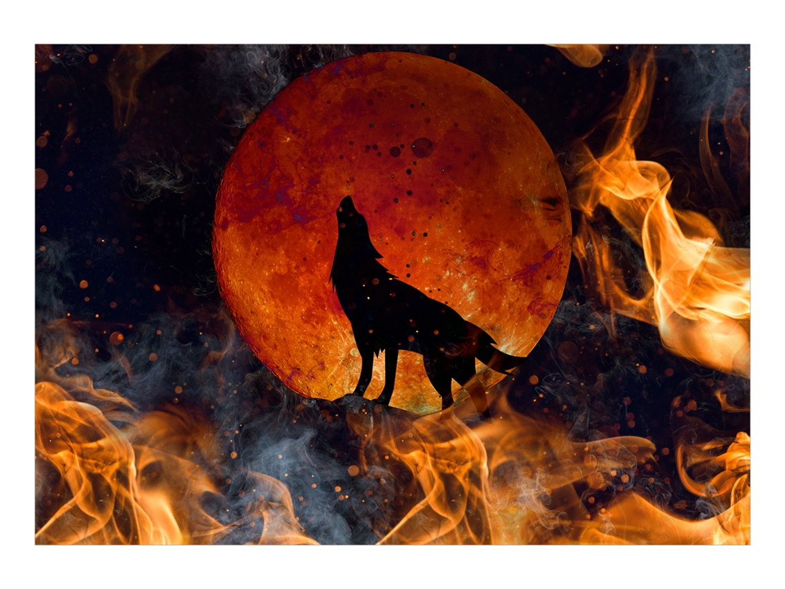 Papel de Parede ARTGEIST Wolf on Fire (300x210)