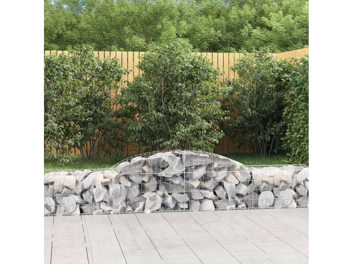 Vidaxl Cestos Gabião Arqueados 20pcs 300x50x40/60 Cm Ferro Galvanizado