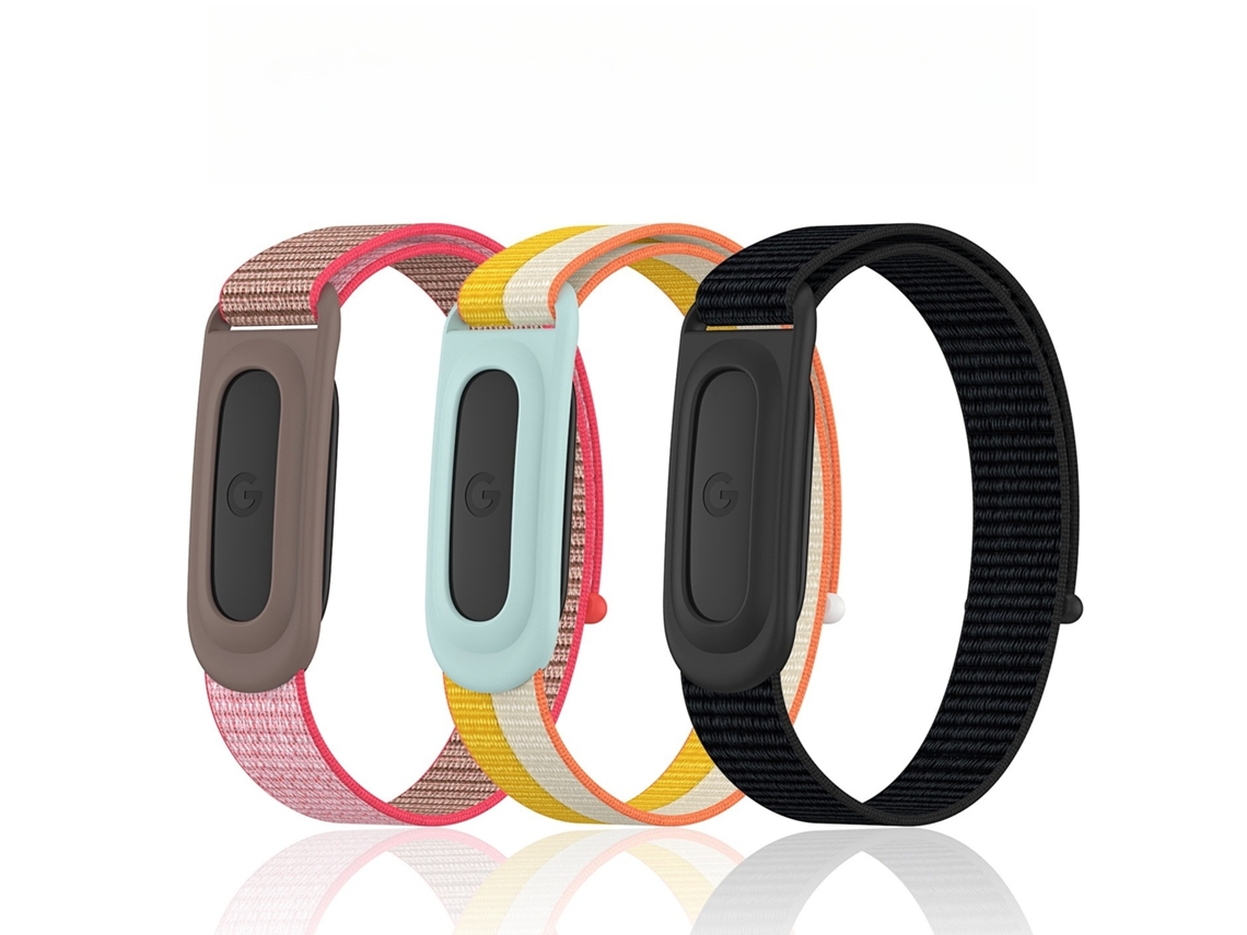 Pulseira Para Google Fitbit Air Czhhmart, Tecida Em Nylon Com Capa Protetora Tpu.3 Pacotes 0